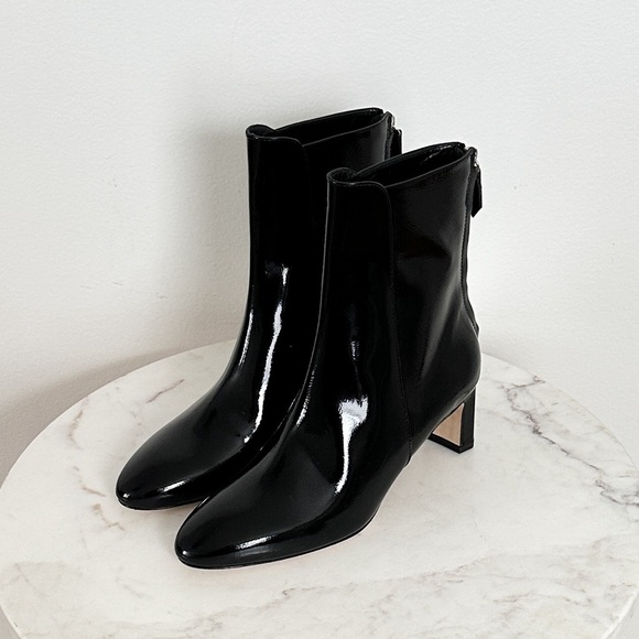 NEW Aeyde Donna 55mm Ankle Boots Black Patent Leather Size 36 EU 6 US - Picture 3 of 9